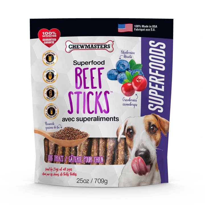 BÂTONNETS DE BŒUF SUPERFOOD 709 G (25 oz.) pour la vente par Chewmasters