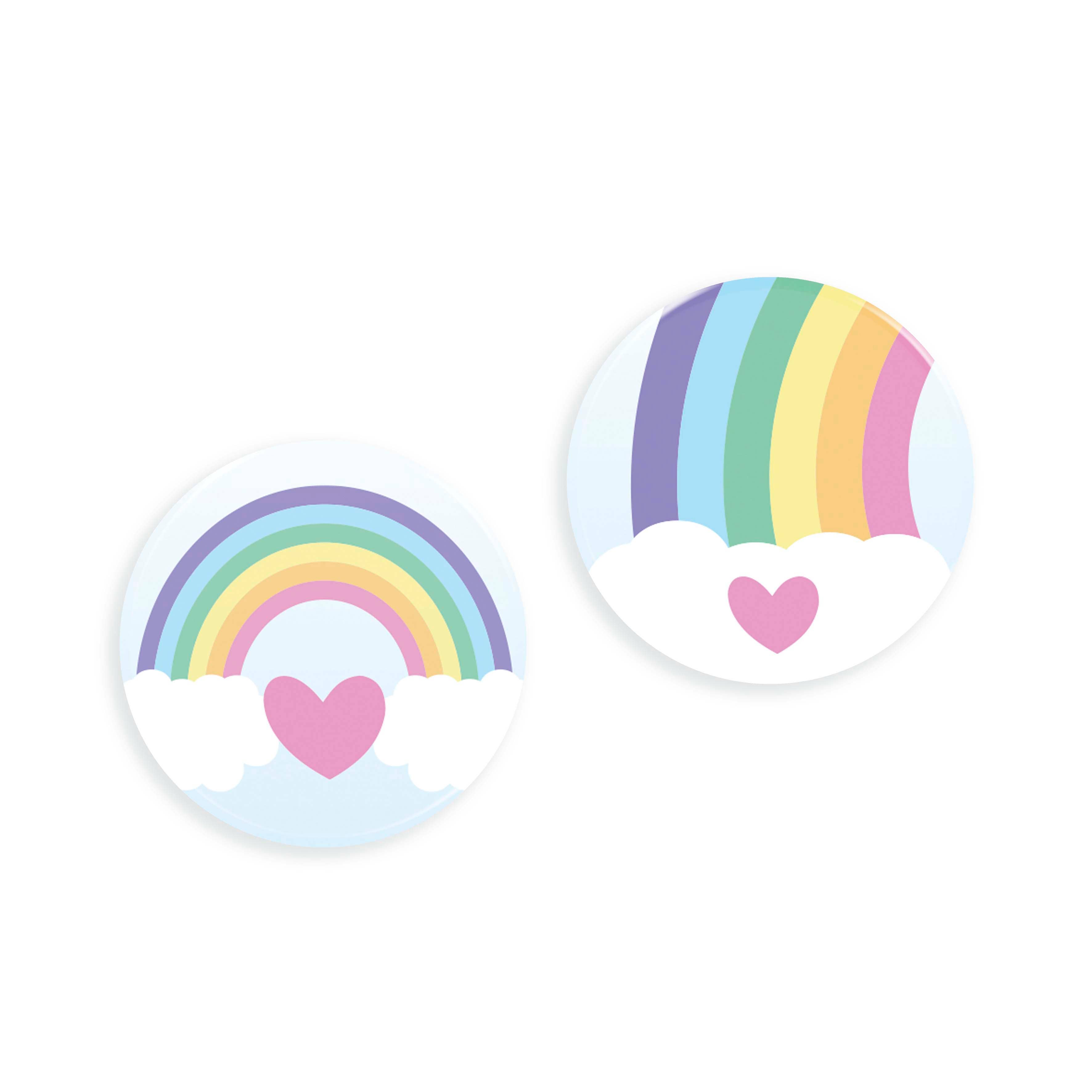 Lynsey Luu – wholesale Lapel pin/button – 38mm Rainbow Button Badge3