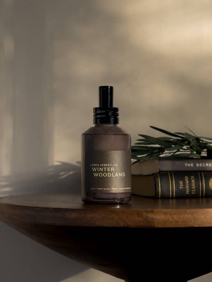 Winter Woodland - Room Linen Spray 118ml | Fresh Woody Musk- Holiday Winter Christmas for wholesale by James Street Co.