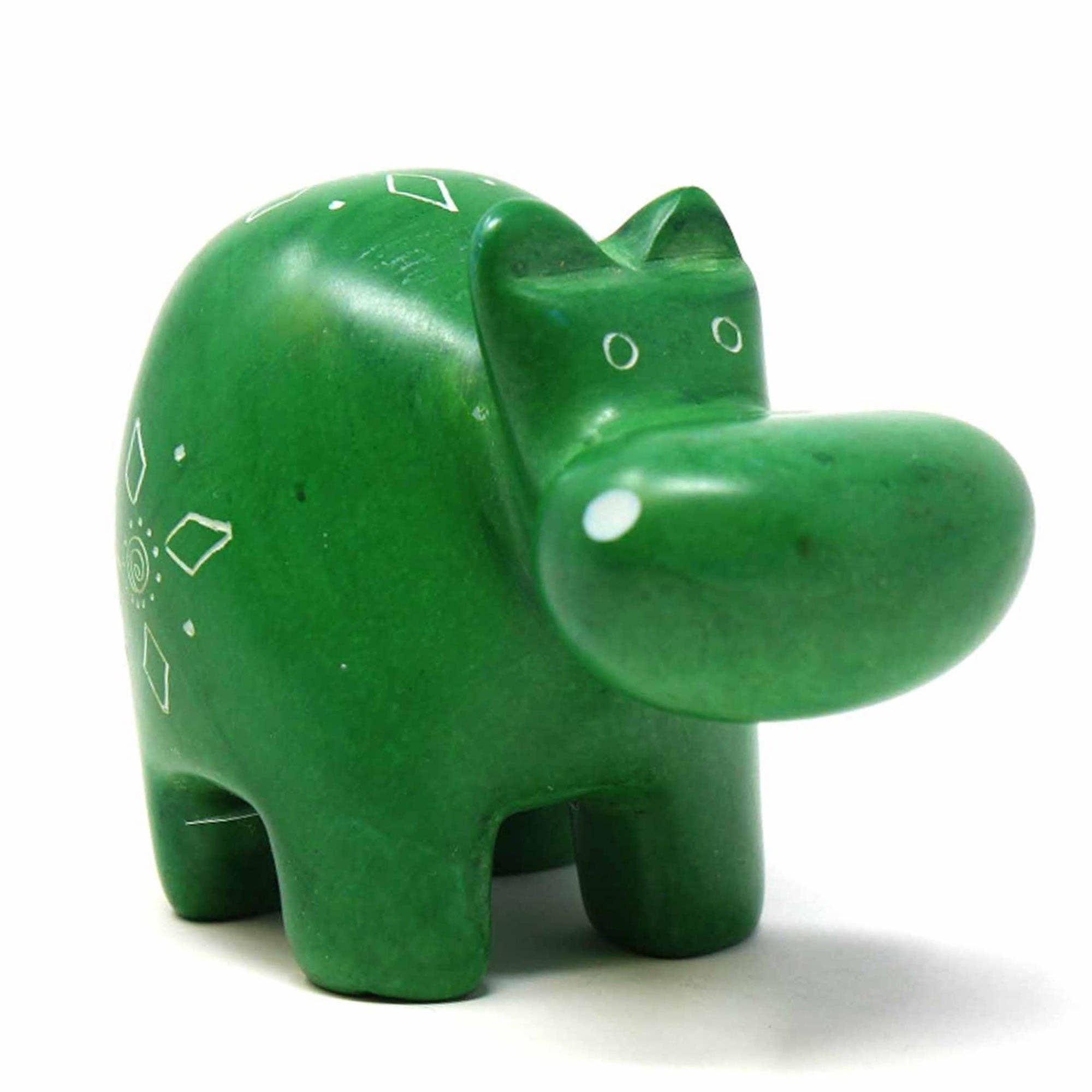 Global Crafts – Engroshandel Pyntefigur – Enkelt Sæbestensflodhest - Stor 4-tommer3