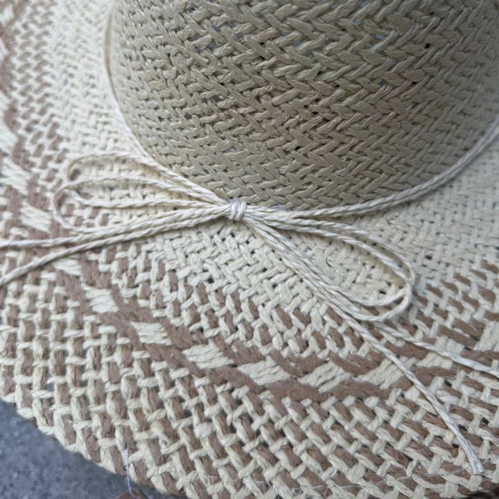 Love and Thyme - Wholesale Straw Hat - Women's - Modern Two Tone Boho Style Straw Hat3