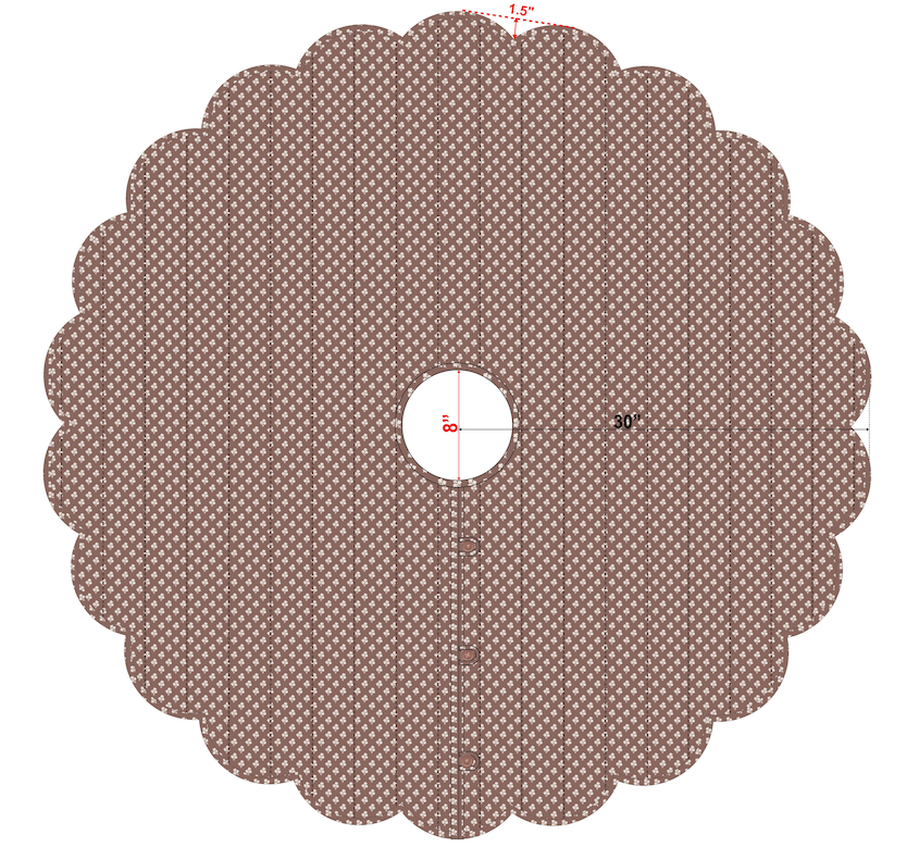 Trudie - Wholesale Tree Skirt - Constance Reversible Scalloped Tree Skirt2