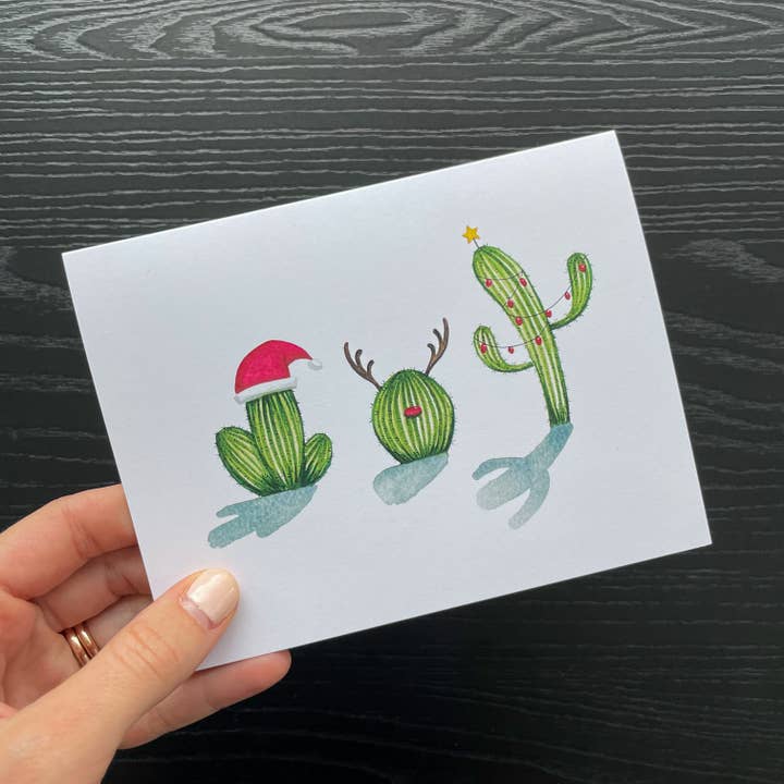 Christmas Cacti Card for wholesale by Colle Creative