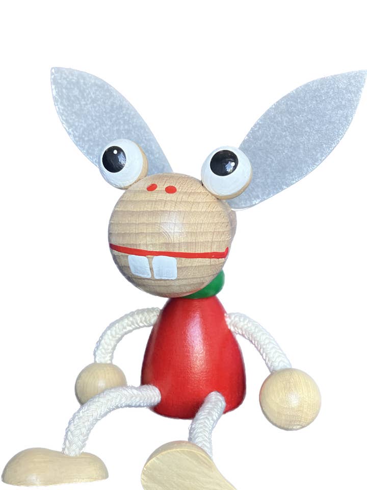 Wooden Keychain - Donkey Barex - Handcrafted for wholesale by Toywood