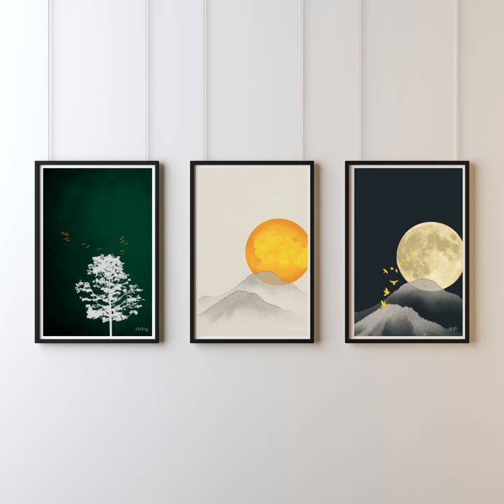 Modern Nature Art Prints - A4 Calm Collection for wholesale by LichtwegOnline