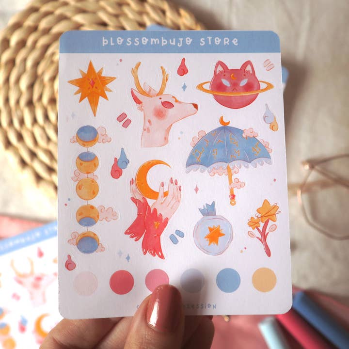 Stickersheet - Celestial Obsession für den Großhandel von BlossomBujo Store