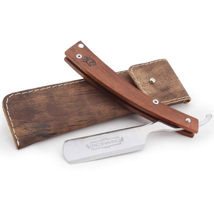 Jag Shaving - Wholesale Razor - JAG's Eco Cut Throat Razor - Leather Pouch