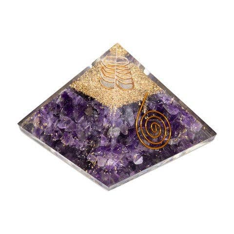 Orgonite Pyramid with Amethyst for wholesale by Casa Lotus