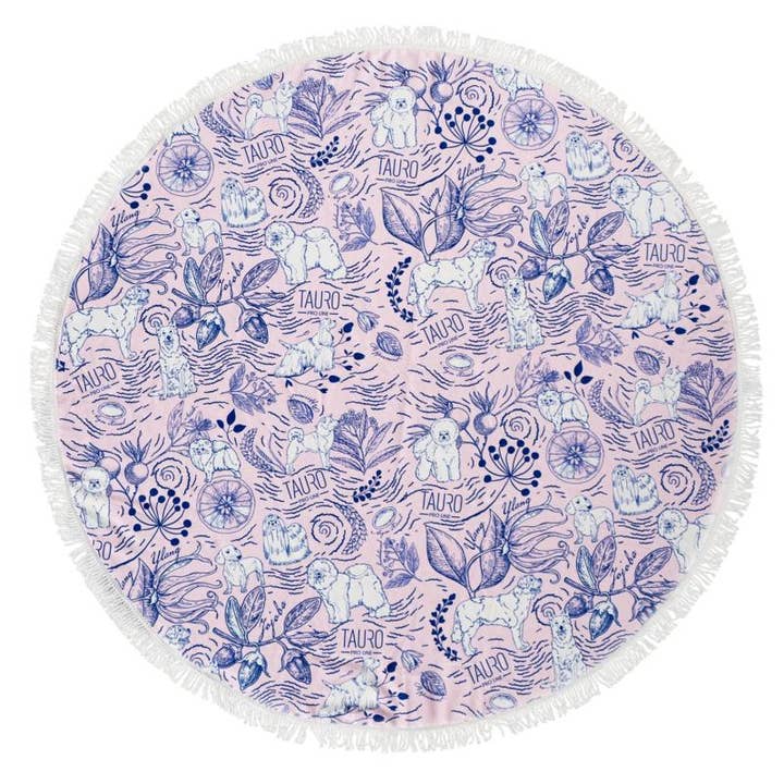 Round Microfiber Towel with Fringes for wholesale by KIKA USA