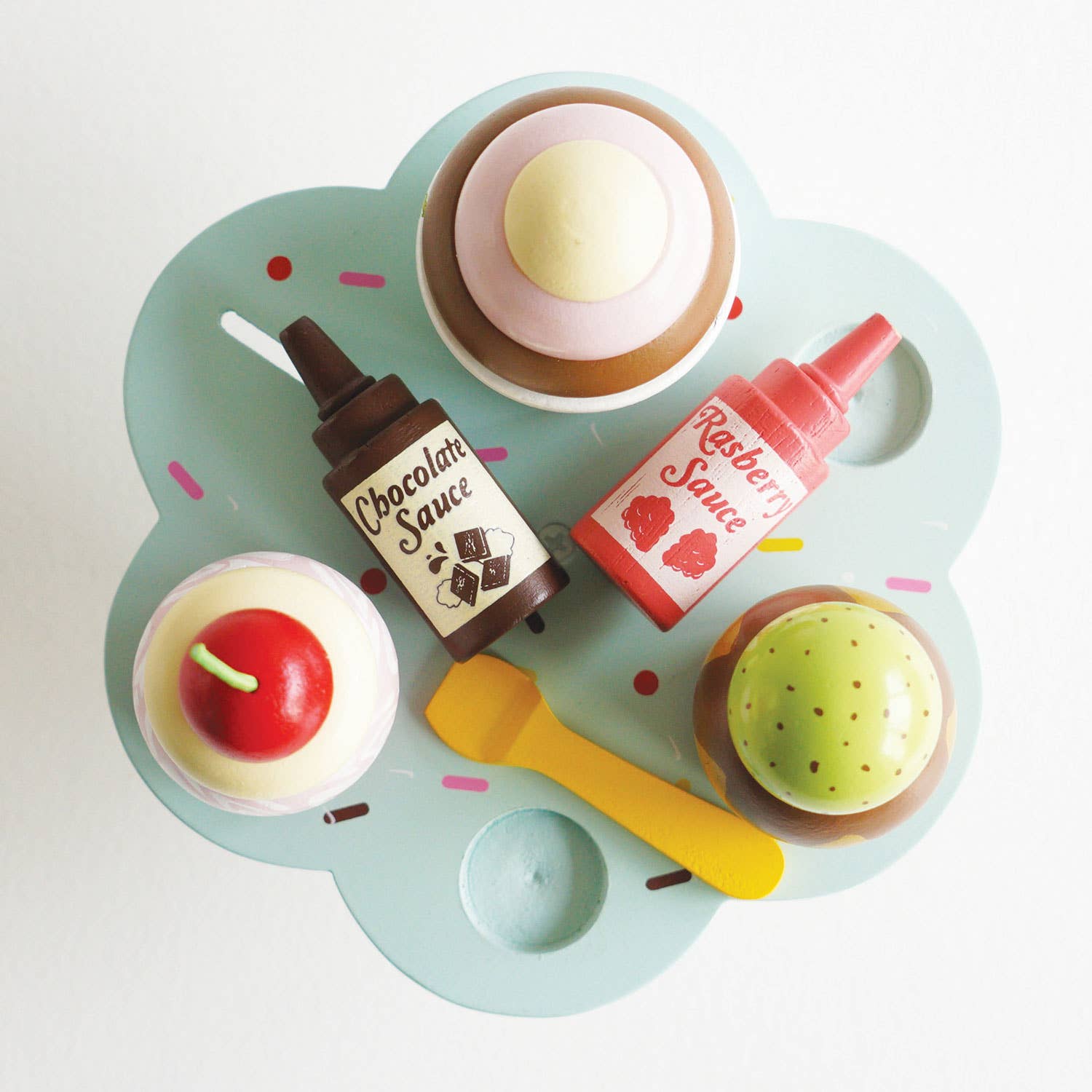 Le Toy Van - Wholesale Toy Set - Kids - Carlos ice cream stand TV310/Wooden ice cream stand & toppings9