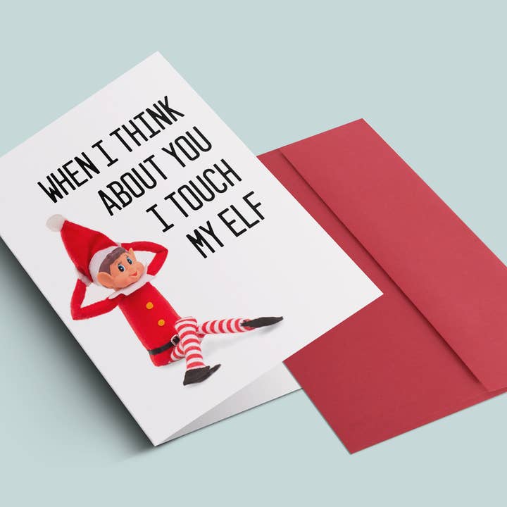 Wi-Wear – wholesale Julkort – När jag tänker på dig rör jag min älva 5 x 7 julkort1