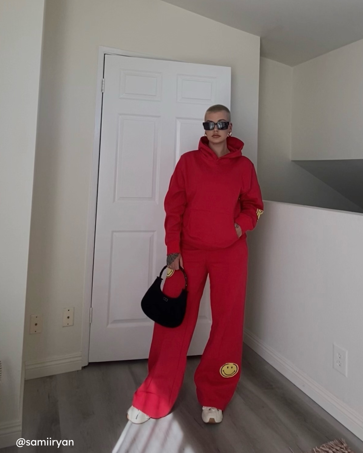 SAMII RYAN - Vente Pantalon – femme - Pantalon à jambe droite Smiley®, rouge6