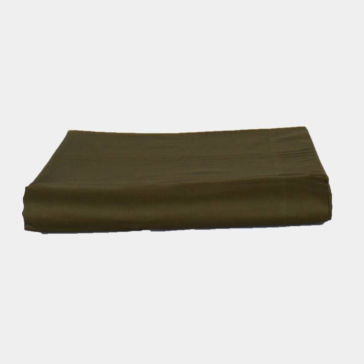 Cotton sateen Undersheet Dark green for wholesale by HOMEHAGEN