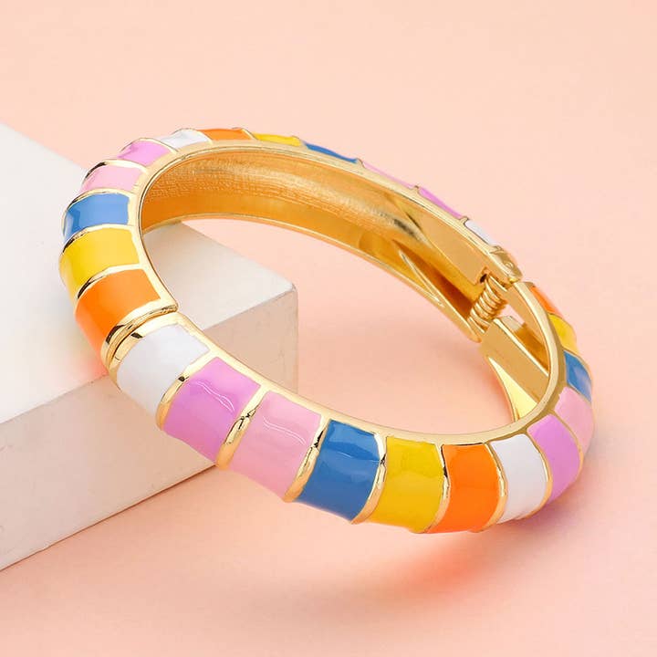 Sensibling Corp. - Wholesale Bangle Bracelet - Enamel Bamboo Hinged Bangle Bracelet11