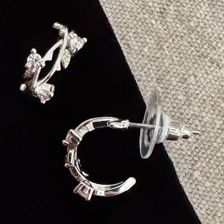 Fae Mini Hoop Earrings - Silver for wholesale by Memento Mori Designs NYC