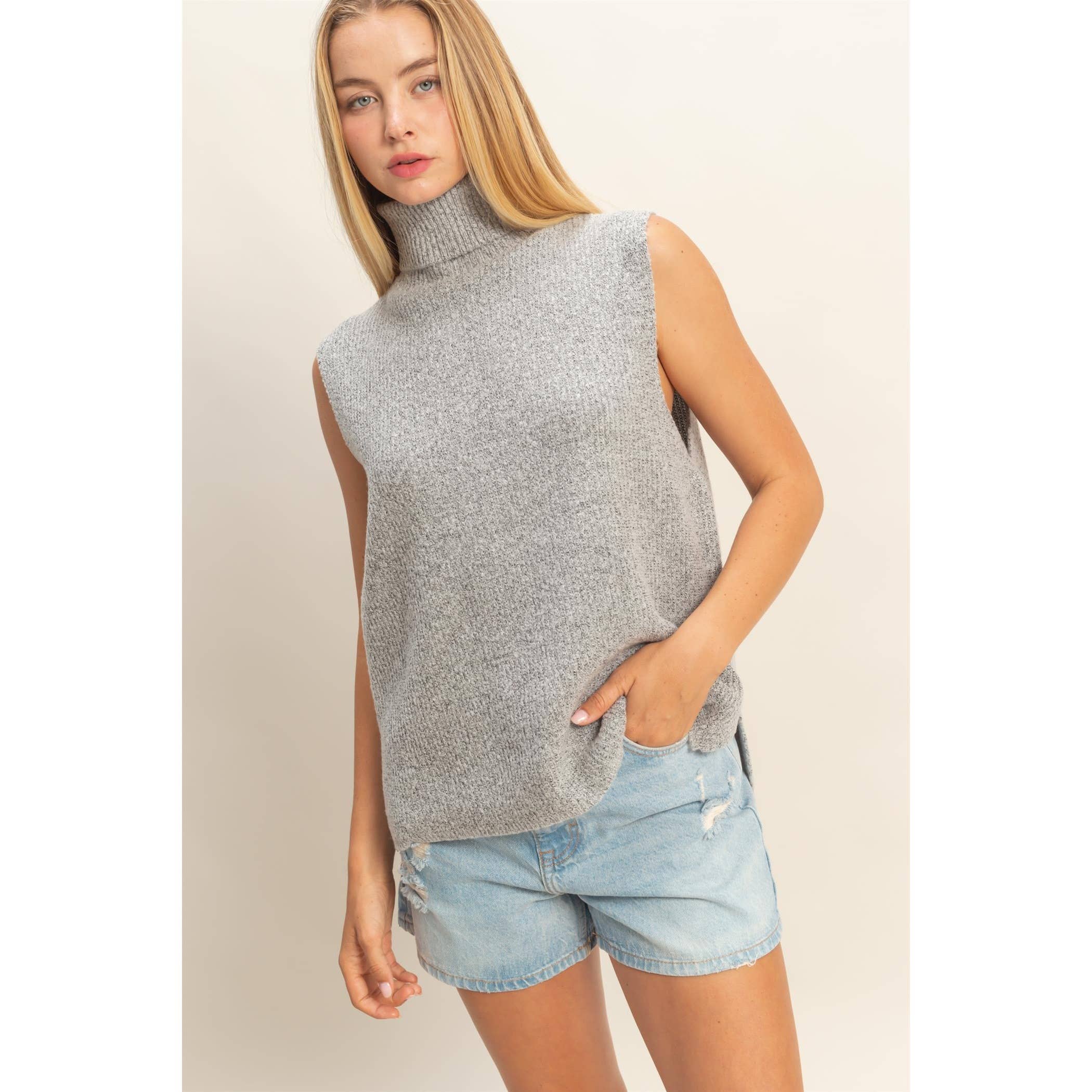 HYFVE – Großhandel Pullunder – Damen – Ärmelloser Rollkragenpullover-Weste1