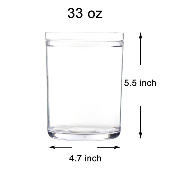 Youngever - Wholesale Apothecary Jar - Youngever 30OZ Clear Plastic Apothecary Jars