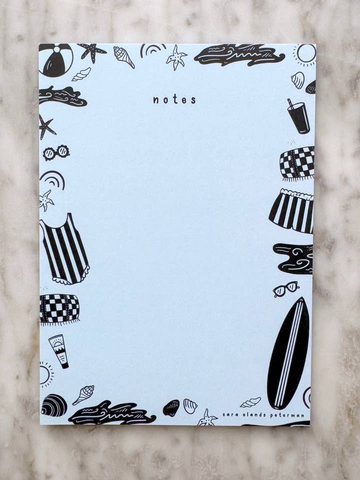 Coastal Notepad – 5"x7" Tear Pad for wholesale by Sara Elands Peterman
