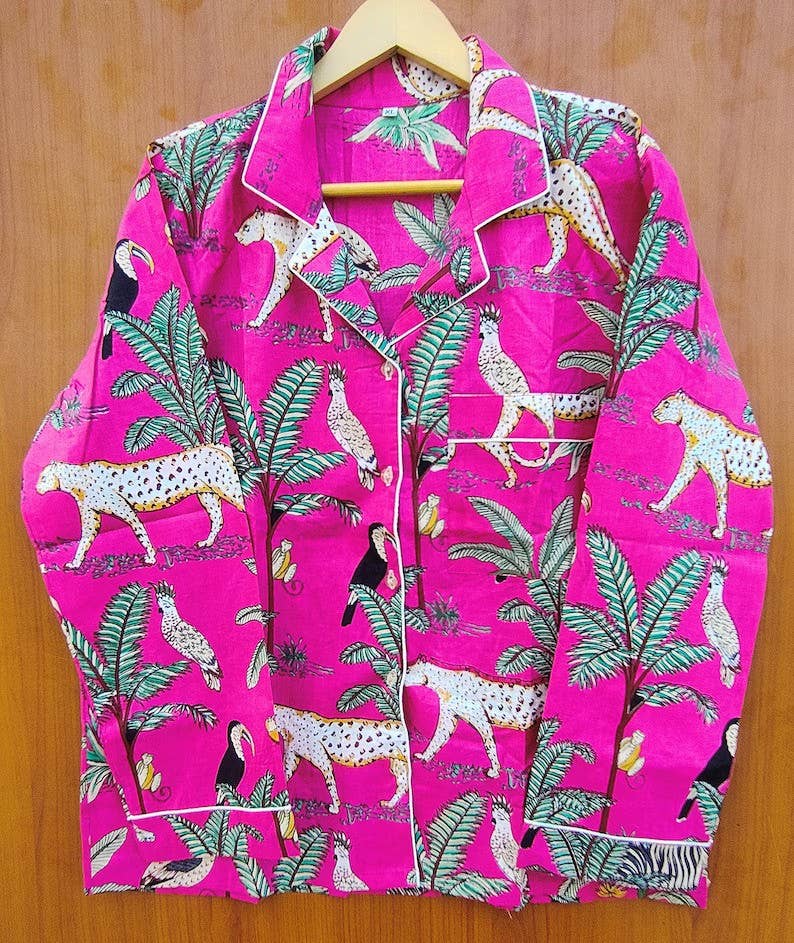 bhavnas boutique – wholesale Sleepwear set – Women's – 100% Pure Cotton PJ Set Women Printed Indian Night Wear2