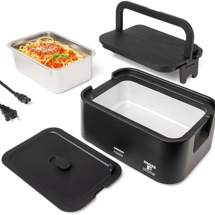 Electric Lunch Box Food Heater for Adults, 80W Portable Warmer for Work with 0.9L 304 Stainless Steel Container, 120V Green Heated Lunch Box Suitable for Dorms/Work/Gift for wholesale by Moss & Stone