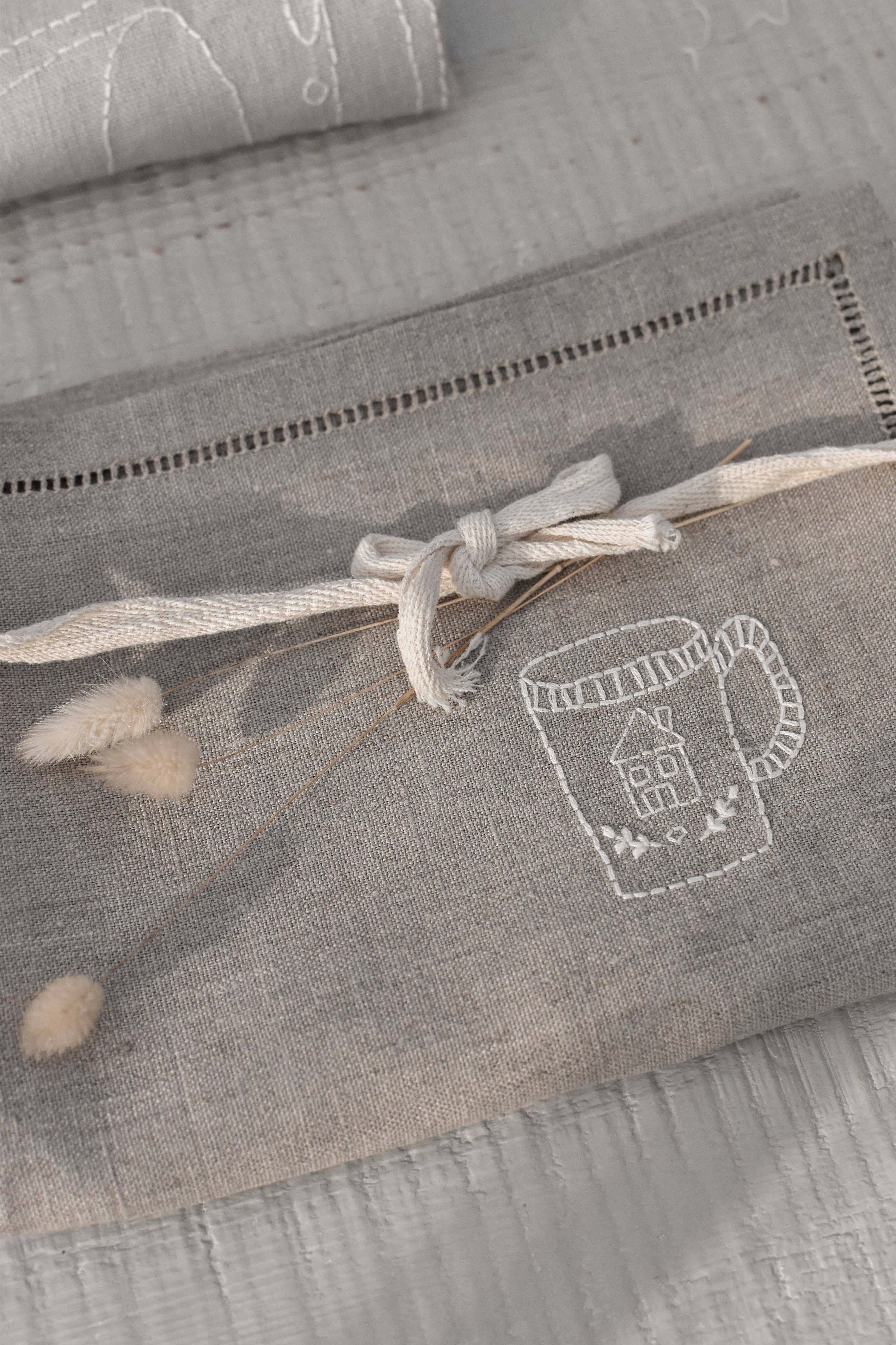 À bientôt - Wholesale Placemat - Petit Dej Organic Linen Placemat in White15