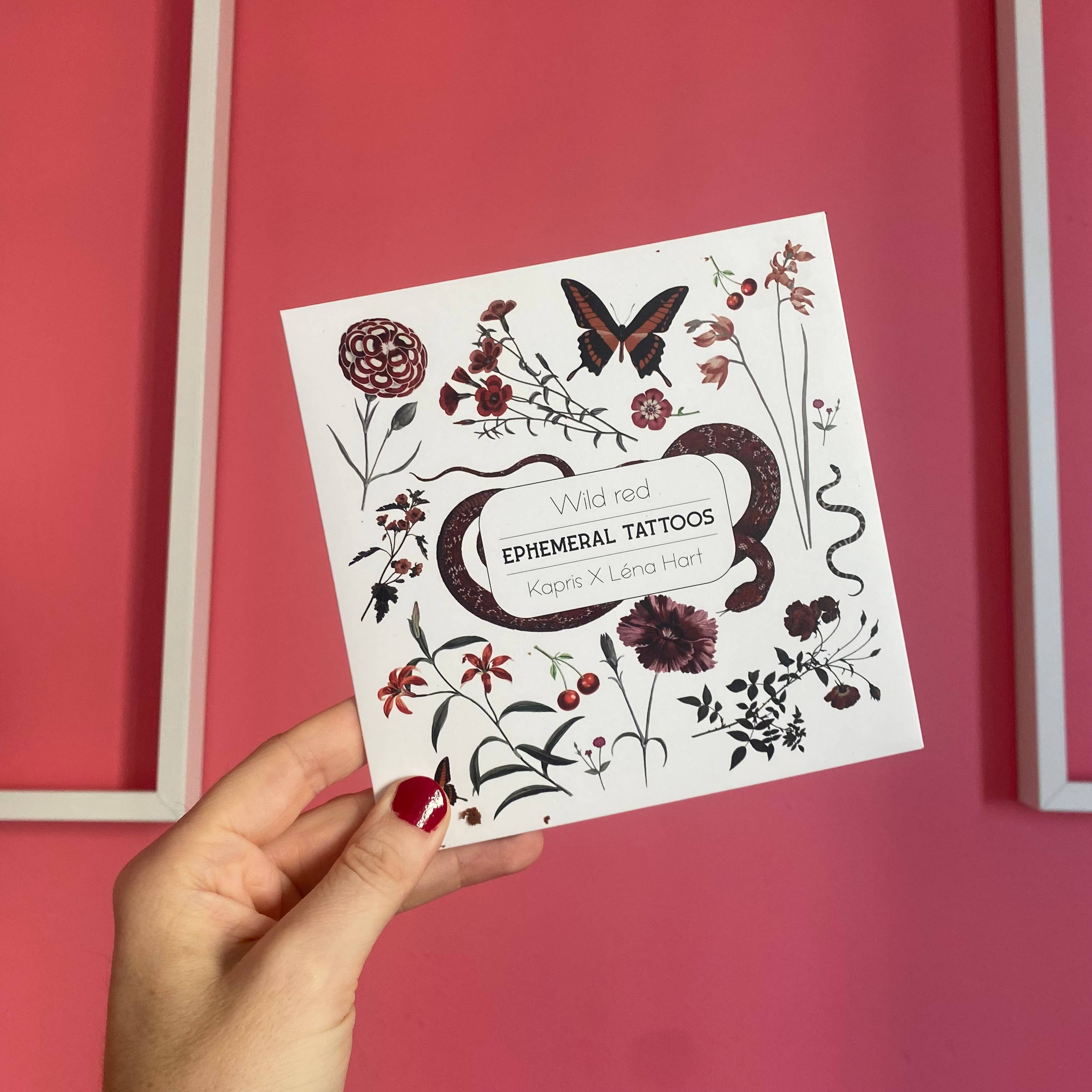 Kapris - Wholesale Temporary Tattoo - Tatouages temporaires - WILD RED6