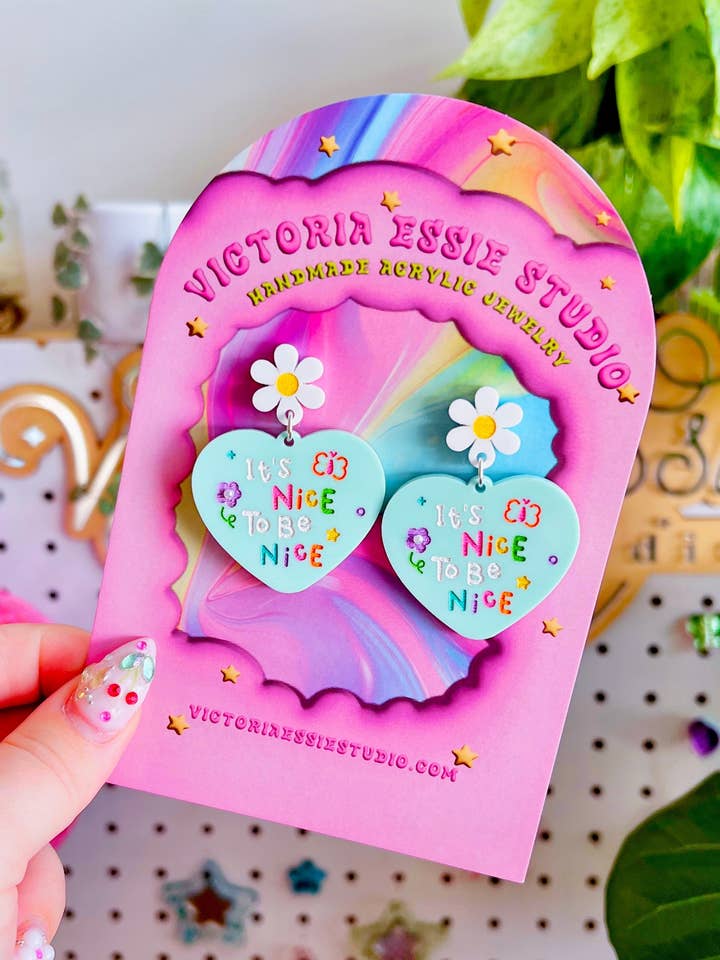 It’s nice to be nice Earrings for wholesale by Victoria Essie Studio