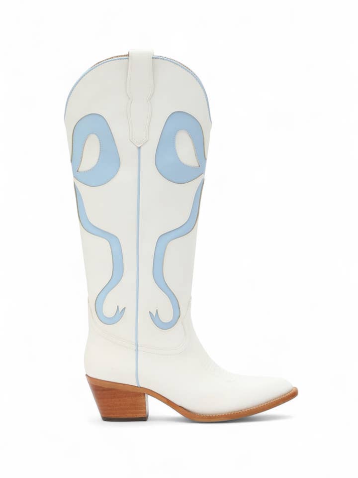 CCOCCI - Wholesale Cowboy Boots - Women's - RUBY BOW SWIRLING PATTERNED WESTERN BOOTS