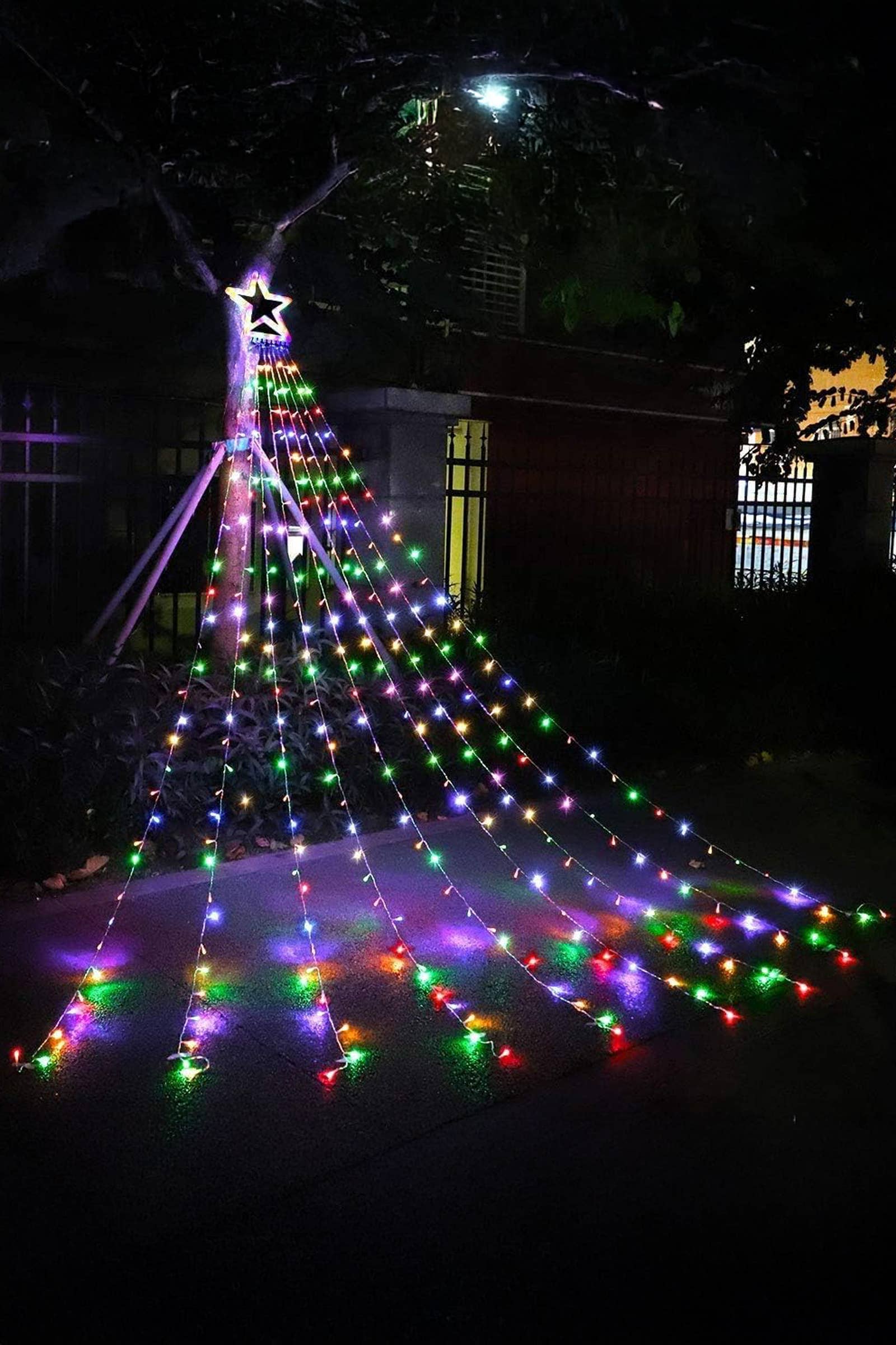 Cap Zone - Wholesale String Lights - Christmas Tree Star Spangled Warm White Led Lights1