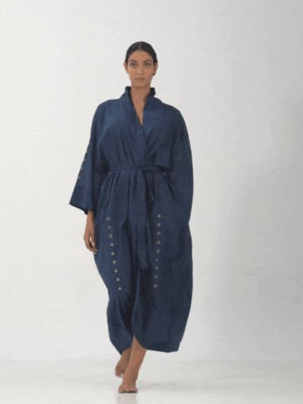 Navy Penny Kimono for wholesale on Faire6