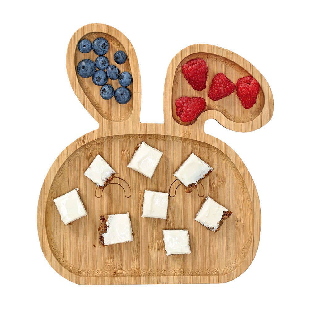 Zeller Present - Wholesale Serving Tray - Snack plate "Rabbit", Bamboo FSC 100%3