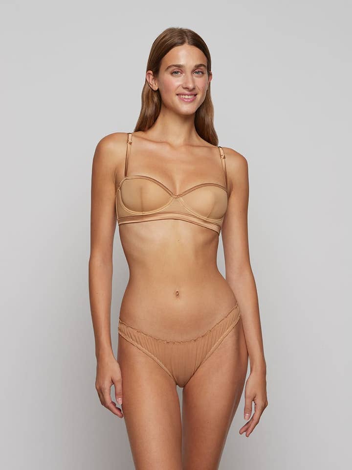 Cheeky Lover - String en tulle et bronze pour la vente par Chitè Milano