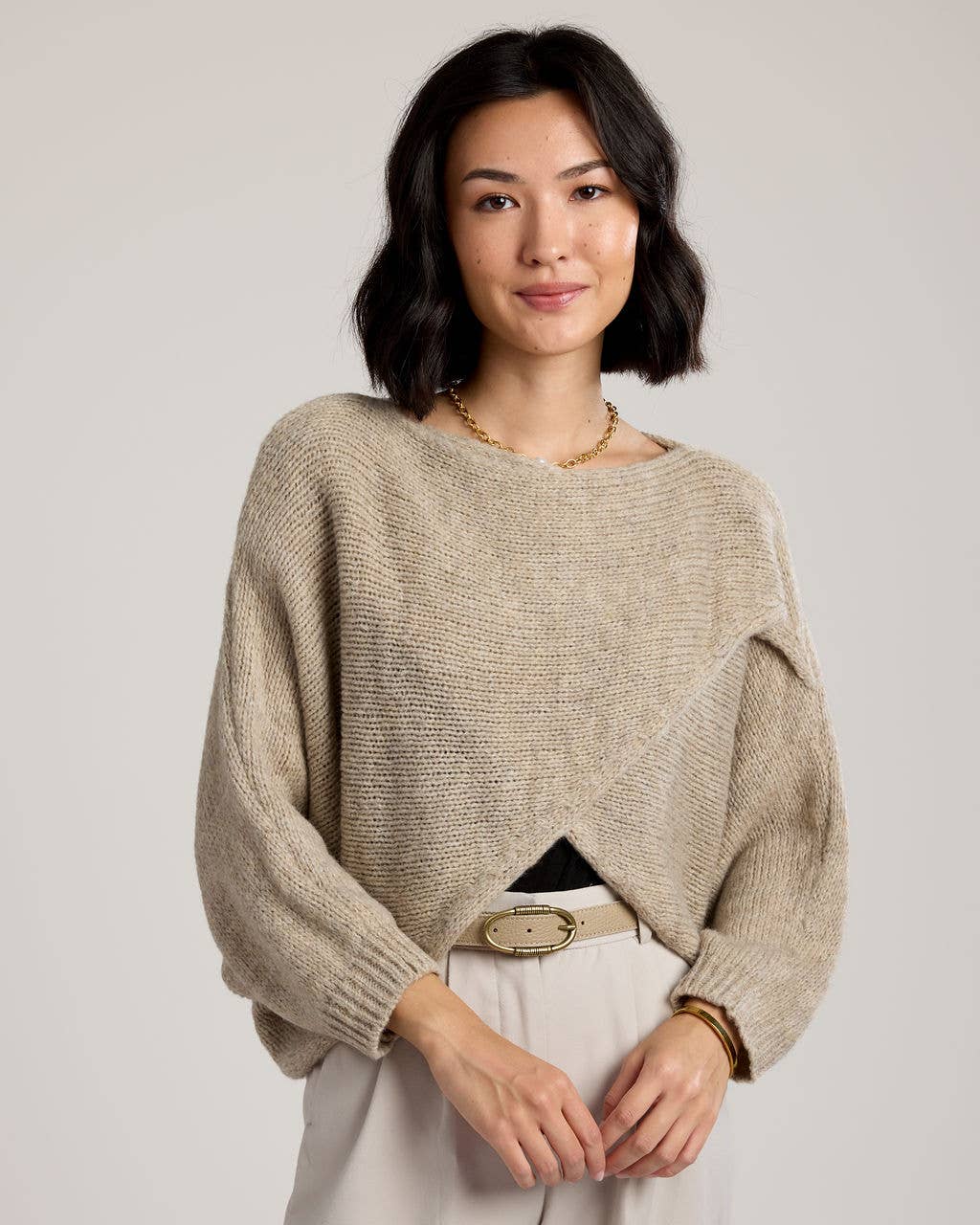 CobbleStone Living - Wholesale Knit Sweater - Women's - Alessandra Knit Wrap3