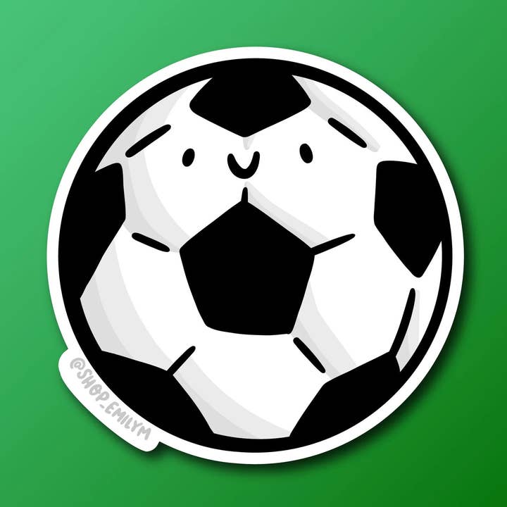 Shop Emily M - Wholesale Sticker - Soccer Ball Vinyl Sticker