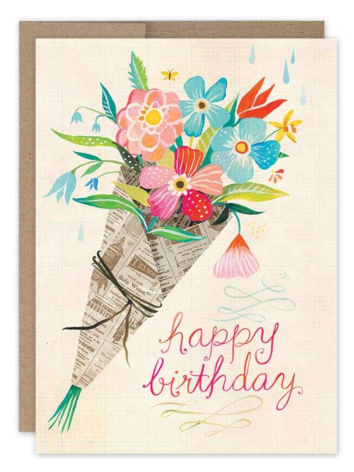 Bouquet Birthday Card for wholesale by Biely & Shoaf