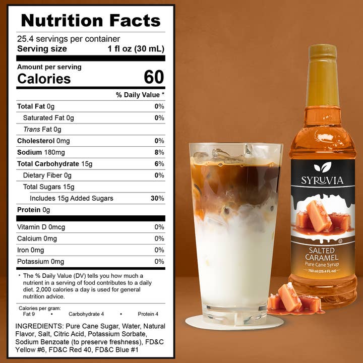 Syruvia - Wholesale Flavored Syrup - Salted Caramel Syrup2