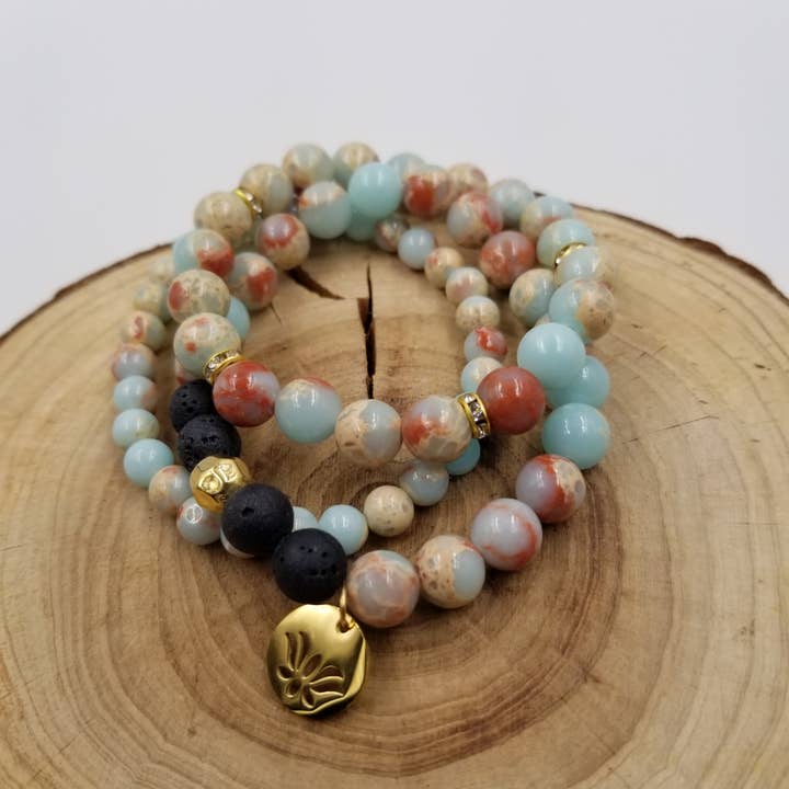 CHAKRA JEWELRY - Wholesale Beaded Bracelet - Natural Stone Beads Relieve Anxiety Yoga Bracelet Set3