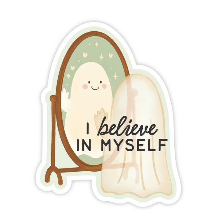 I Believe In Myself Ghost - Encouragement Vinyl Sticker for wholesale by Simple Whimsy