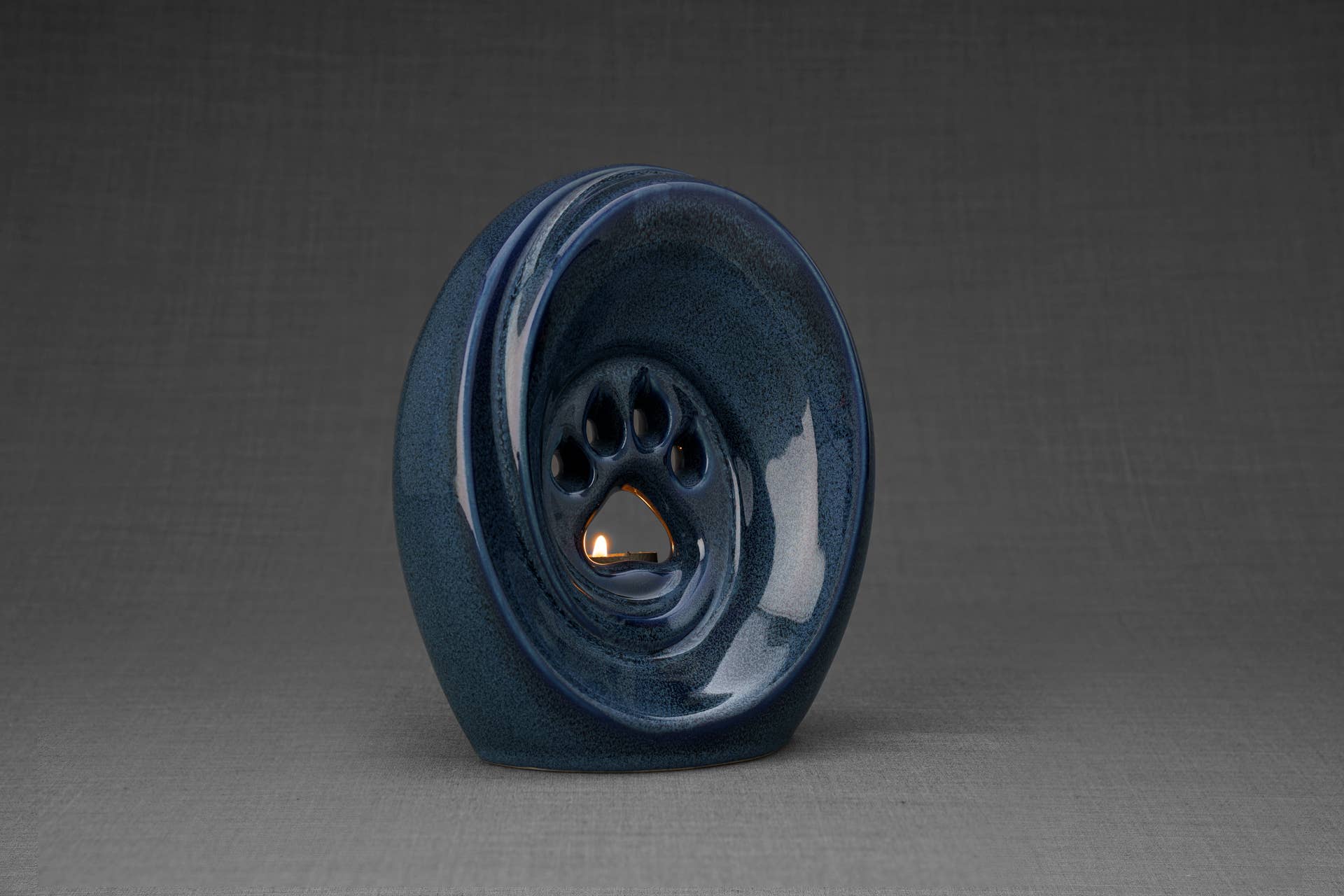 Pulvis Art Urns - Wholesale Pet Urn/Keepsake Box - Paw Pet Urn - Blue Melange | Ceramic1