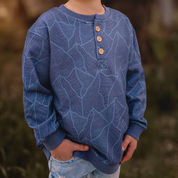 Alpine Henley Sweatshirt for wholesale by Bug & Bird