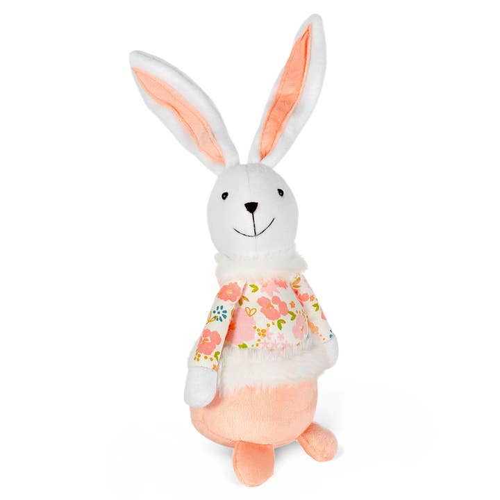 11.8" Girl Rabbit Fabric Easter Decoration in Pink for wholesale by Clever Monsters