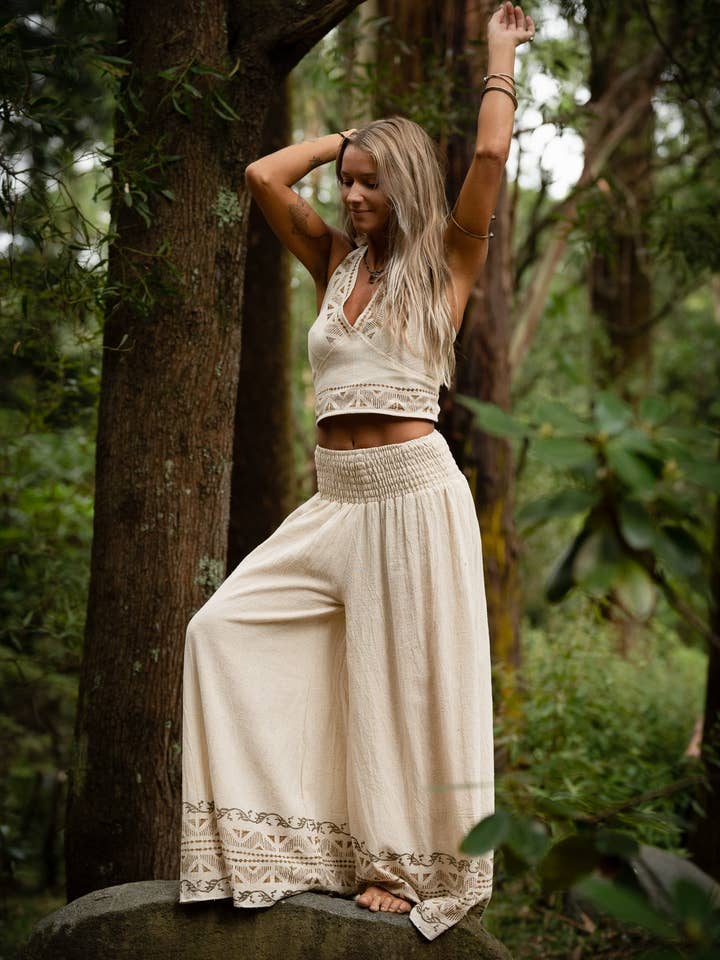 Arya Clothing - Wholesale Pants – Women's - River Wide Pants - Sand0