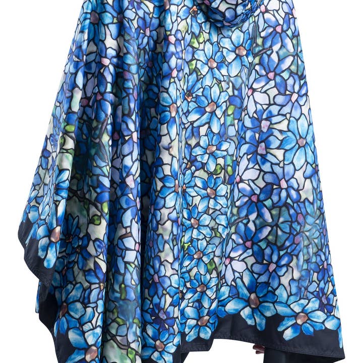 Cape de pluie réversible "Clematis" Tiffany – Enveloppe légère à capuche pour femmes pour la vente par RainCaper