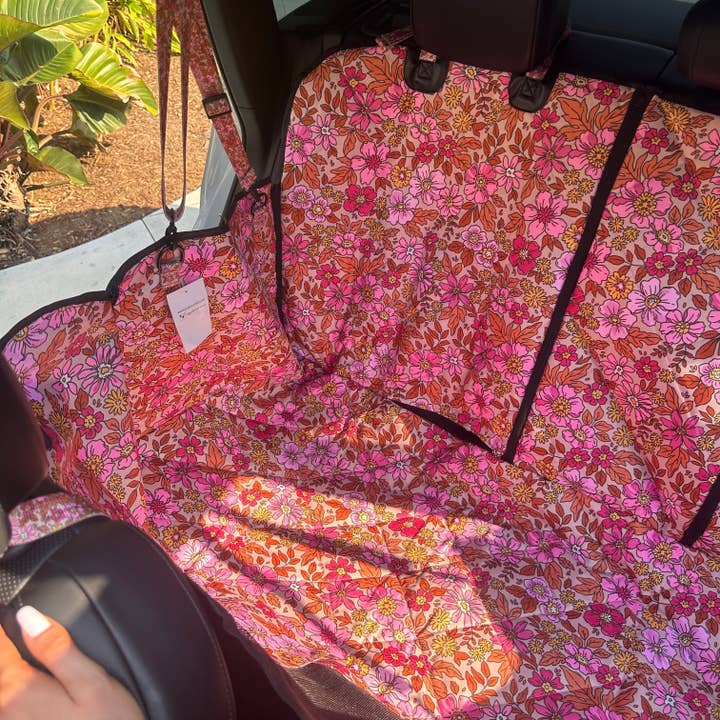 Pink Posies: Deluxe Hammock Car Seat Cover for wholesale by Pablo & Co. Boutique