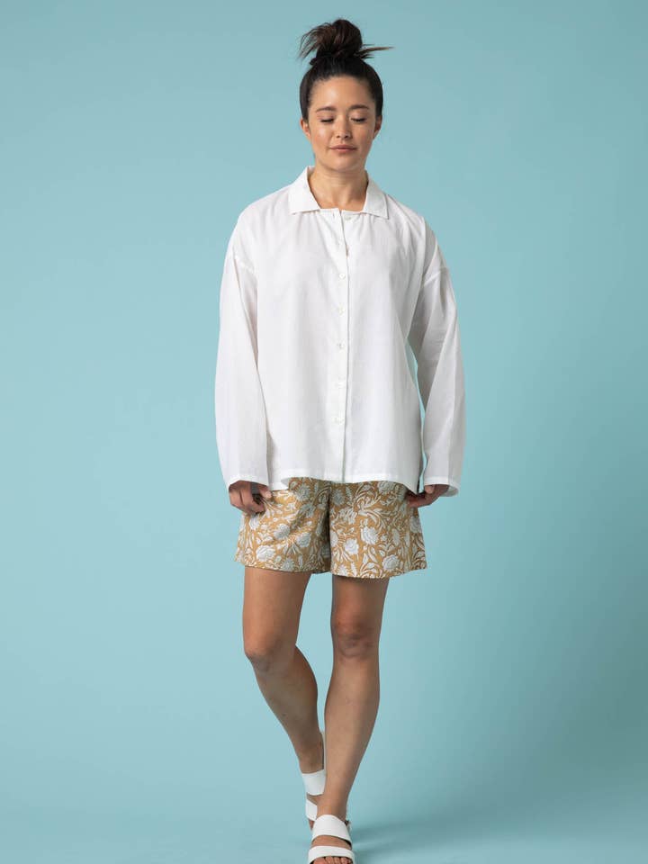 Relaxed Boyfriend Shirt - White for wholesale by and for Good