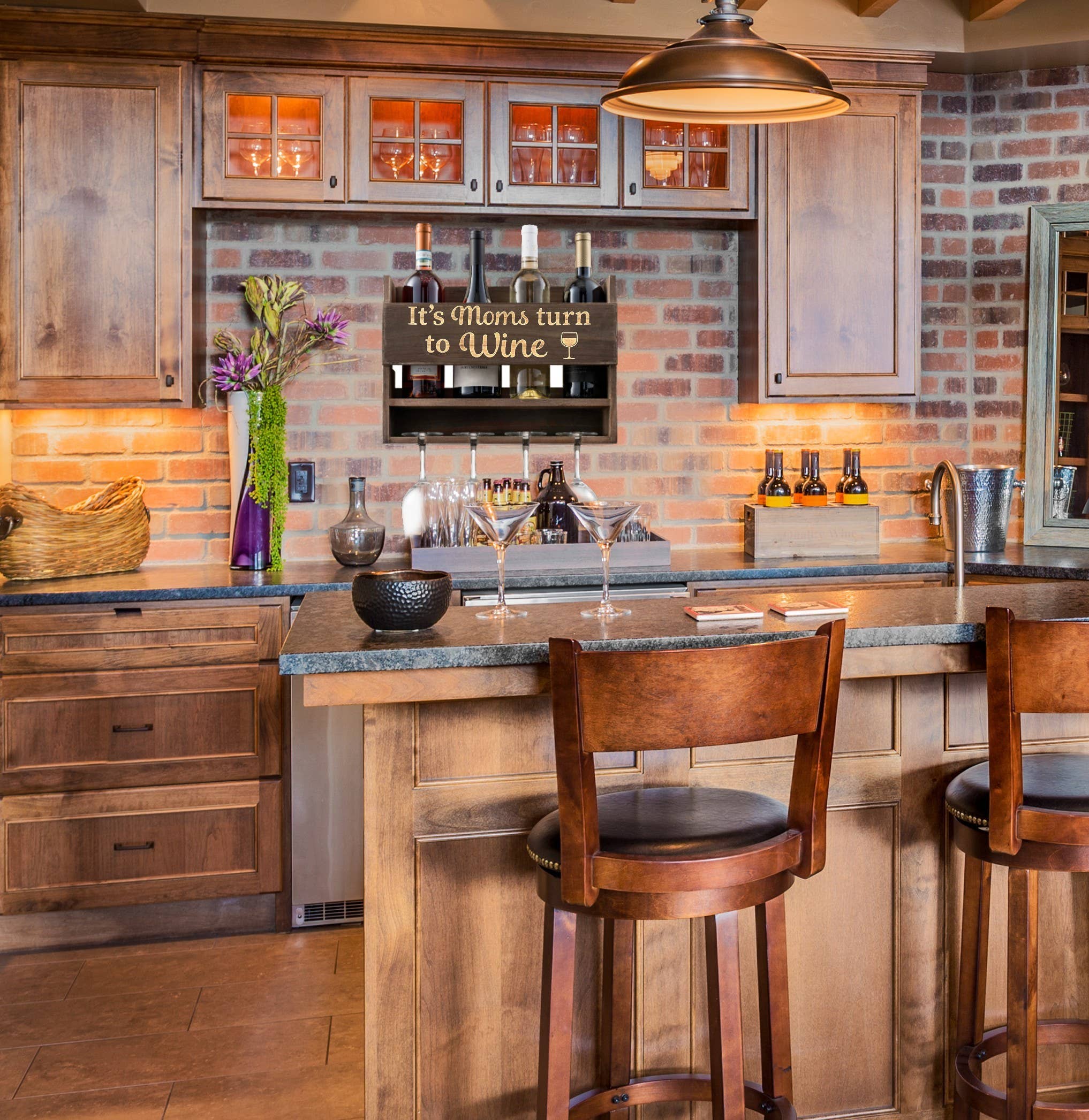 Bezrat - Wholesale Wijnrek - Wandmontage wijnrek - Mom Gifts - Inclusief wijnglazen9