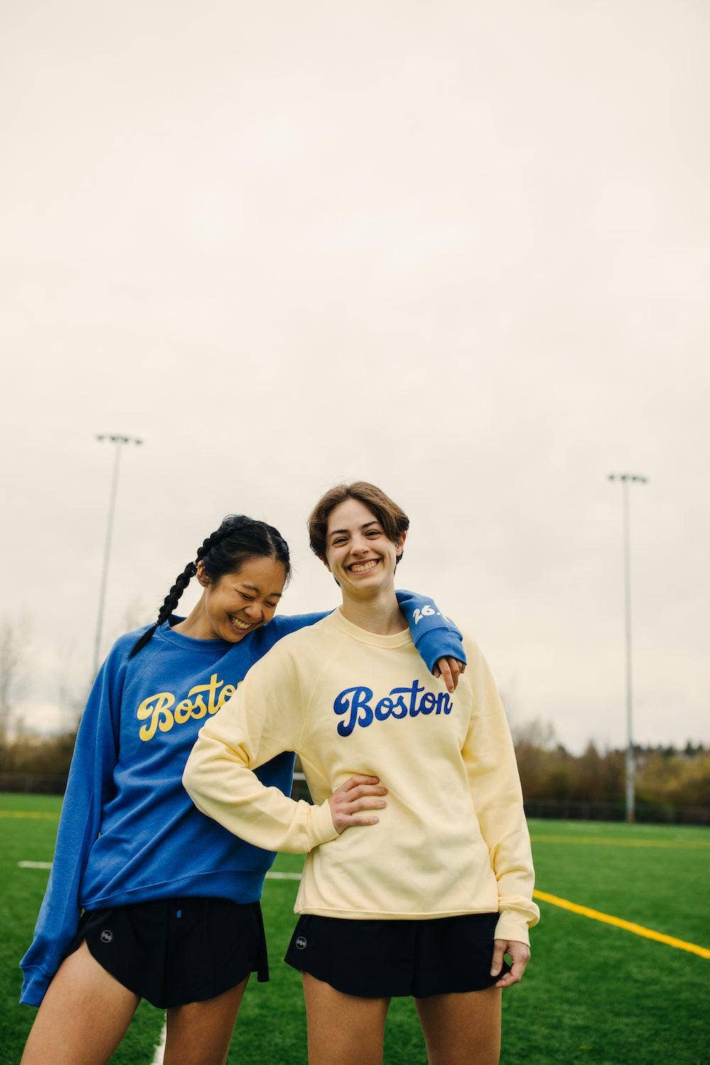 Heather Royal Blue Boston Sweatshirt for wholesale on Faire4