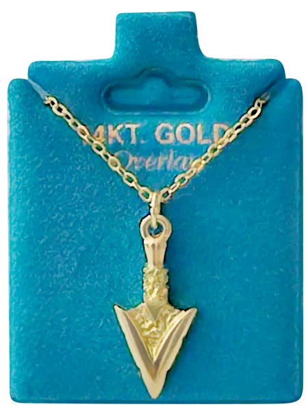 Collana a forma di punta di freccia Made in USA disponibile in oro o argento per la vendita all'ingrosso da parte di New England Gold Inc.