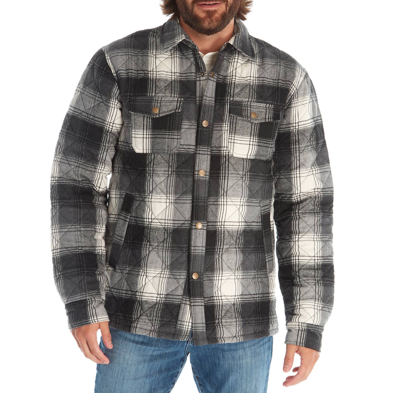 PX - Wholesale Shirt Jacket/Shacket - Men's - Ricky Quilted Flannel  Jacket4