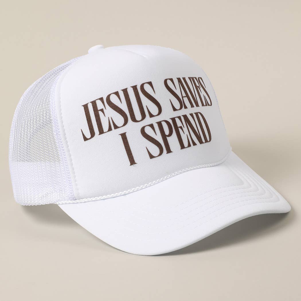 Fashion City - Vente Casquette de camionneur – unisexe - Casquette Trucker à Maille Arrière "JESUS SAUVE JE DÉPENSE"26